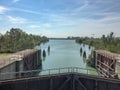 driving through a ship sluice