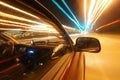 Driving at speed of light Royalty Free Stock Photo