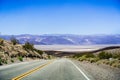 Driving towards Panamint Valley, Death Valley National Park, California Royalty Free Stock Photo