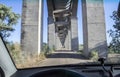 Driving under Acedera Aqueduct, Spain