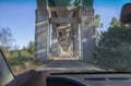 Driving under Acedera Aqueduct, Spain