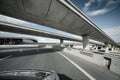 Driving under overpass