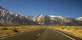 Driving US Road 395 Owens Valley California Sierra Nevada