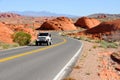 Driving Through Valley of Fire State Park Royalty Free Stock Photo