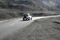 Road trip through black volcanic landscape, isle of La Palma, Spain Royalty Free Stock Photo