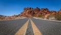 Driving and walking through the Valley of Fire State Park Royalty Free Stock Photo