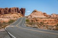 Driving and walking through the Valley of Fire State Park Royalty Free Stock Photo