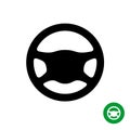 Driving wheel black simple icon