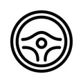 Driving Wheel Icon Vector Symbol Design Illustration