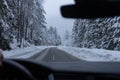 driving in winter snowy slippery conditions dangerous