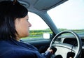 Driving woman