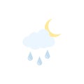 Drizzle at night weather icon