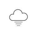 Drizzle weather icon isolated on white background. Vector illustration.