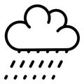 Drizzle weather icon, outline style