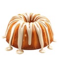 A Drizzled Bundt Cake with Creamy Glaze Royalty Free Stock Photo