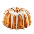 A Drizzled Bundt Cake with White Icing Royalty Free Stock Photo