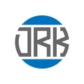 DRK letter logo design on white background. DRK creative initials circle logo concept.