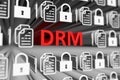 DRM concept blurred background Royalty Free Stock Photo