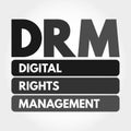 DRM - Digital Rights Management acronym Royalty Free Stock Photo