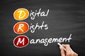 DRM - Digital Rights Management acronym, technology business concept Royalty Free Stock Photo