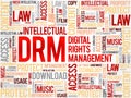 DRM - Digital Rights Management word cloud