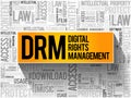 DRM - Digital Rights Management word cloud Royalty Free Stock Photo