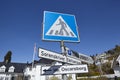 Drobak Akershus, Norway - Traffic sign and direction signs