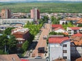 Drobeta Turnu Severin city center, aerial view
