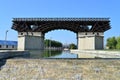 Severin city bridge monument Royalty Free Stock Photo