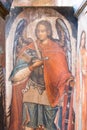 Ancient Mural at St. George`s Church in Drohobych, Lviv Oblast, Ukraine. It is part of the World Heritage Site.