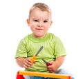 Droll little boy portrait Royalty Free Stock Photo