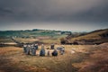 Drombeg stone circle in County Cork in Ireland Royalty Free Stock Photo