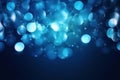 Dromerig blauw bokeh. Generative ai Royalty Free Stock Photo