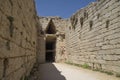 Dromos entrance to tholos tomb of Aegisthus in Mycenae, Greece