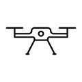 Dron outline vector icon