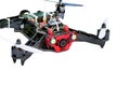 Dron, quadro copter Isolated on white background Royalty Free Stock Photo