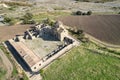 Drone aerial of abandoned Christian orthodox church. Panagia Sinti, Paphos Cyprus Royalty Free Stock Photo
