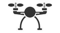 Drone aerial camera icon graphic design logo illustration