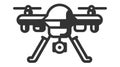 Drone aerial camera icon graphic design logo illustration