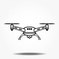 Drone aerial camera icon graphic design logo illustration eps10
