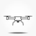 Drone aerial camera icon graphic design logo illustration