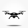 Drone aerial camera icon graphic design logo illustration