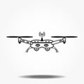 Drone aerial camera icon graphic design logo illustration eps 10