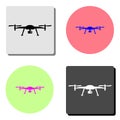 Drone aerial camera. flat vector icon Royalty Free Stock Photo