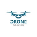 Drone aerial with camera vector template icon. logo photography drone vector. quadcopter flat style Royalty Free Stock Photo