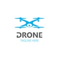 Drone aerial with camera vector template icon. logo photography drone vector. quadcopter flat style Royalty Free Stock Photo