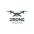 Drone aerial with camera vector template icon. logo photography drone vector. quadcopter flat style