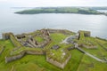 Drone aerial landscape of Charles fort in Kinsale Cork county Ireland. Royalty Free Stock Photo