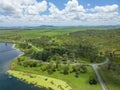 Drone Aerial Landscape Over Kinchant Dam, Queensland, Australia