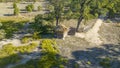 Aerial Of Bird Watchers Hut in Nature Reserve Royalty Free Stock Photo